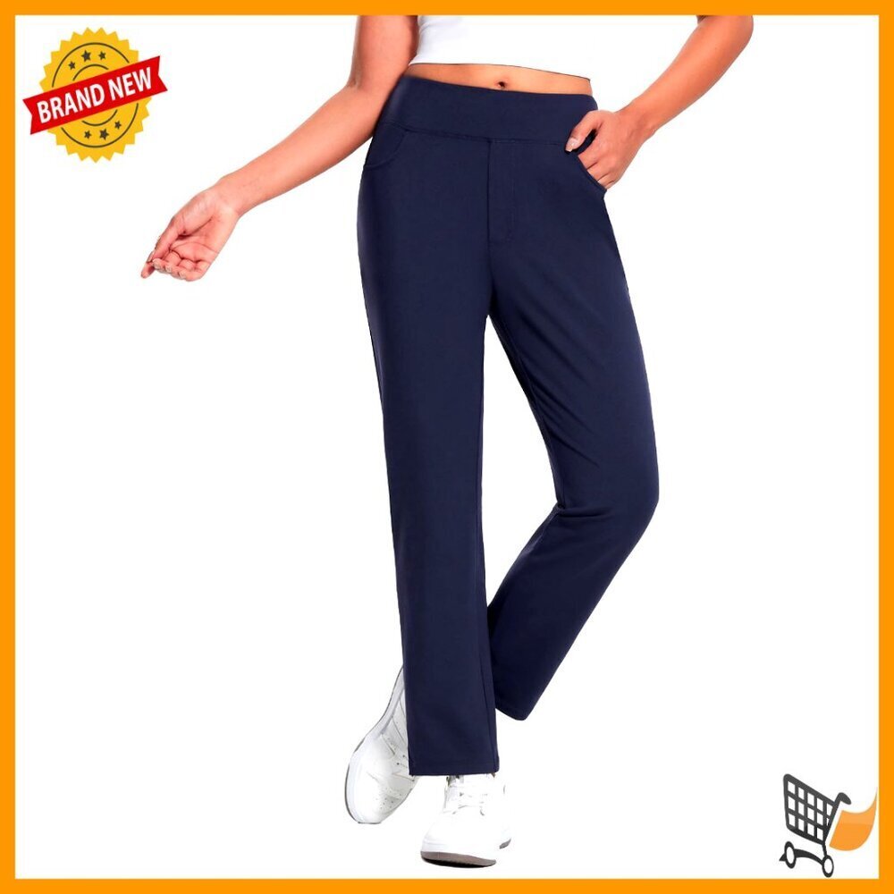 Fleece Lined Water Resistant Winter Pants Stretch Thermal Travel Golf